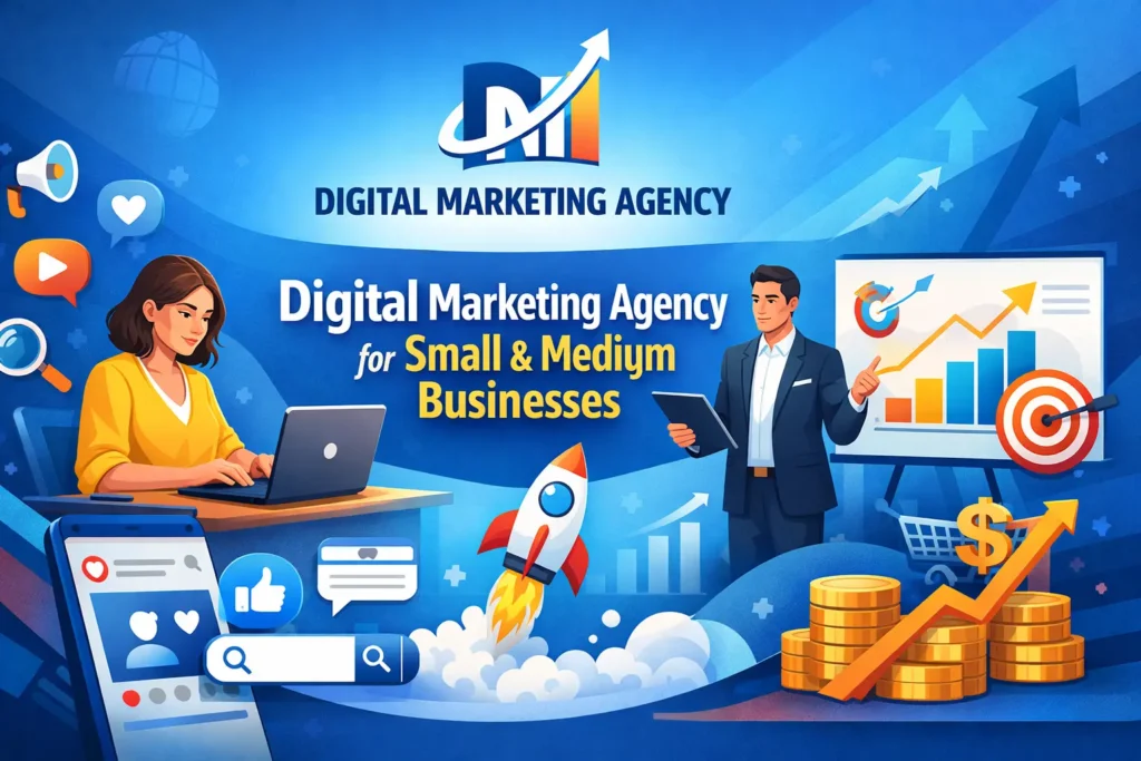 Digital marketing company offering SEO, social media, and online marketing services